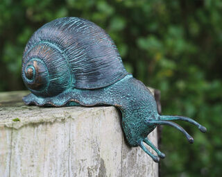 Gartenskulptur "Schnecke Pauline", Bronze