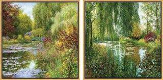 2 Bilder "Giverny Juin" + "Giverny le Soir" im Set